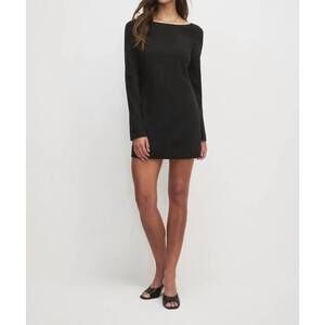 NEW FAVORITE DAUGHTER women's the long sleeve meet cute dress in black
